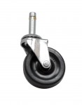 2-1/2 Inch Plug-In Caster and Metal Socket For Plug-In Casters, ZINC