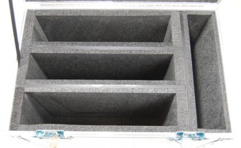 Litepanels LP-1x1 Lighting System 3 Compartment Shipping Case Interior View